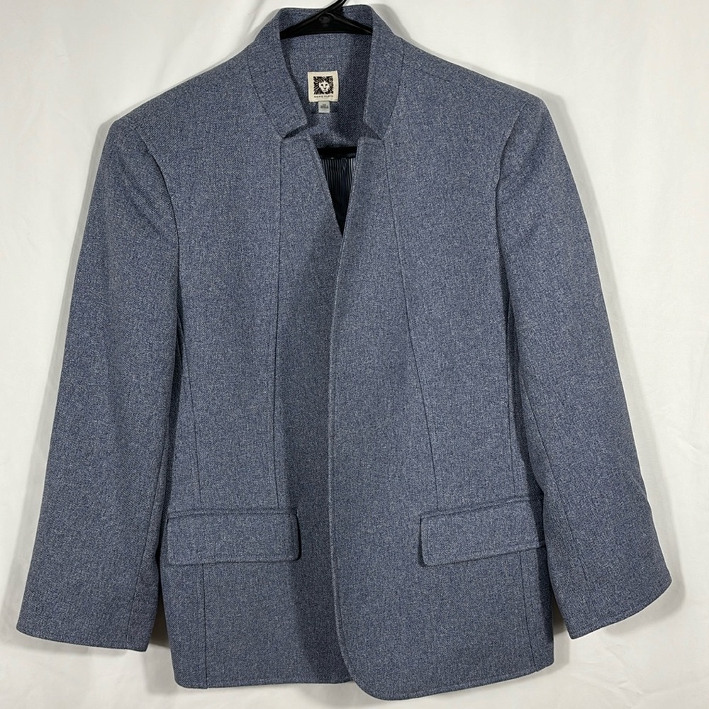 Anne Klein Blue Blazer Blazer Jacket | Size 12